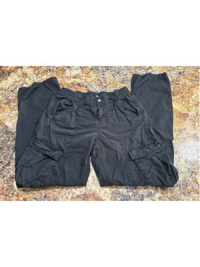H&M Divided Black Cargo Jogger Pants Women’s Size 4 Cotton Utility
